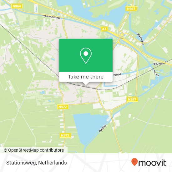 Stationsweg, 9671 AH Winschoten kaart