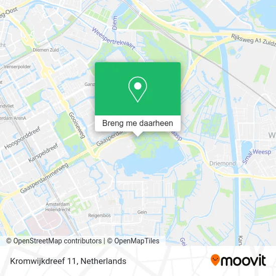 Kromwijkdreef 11 kaart