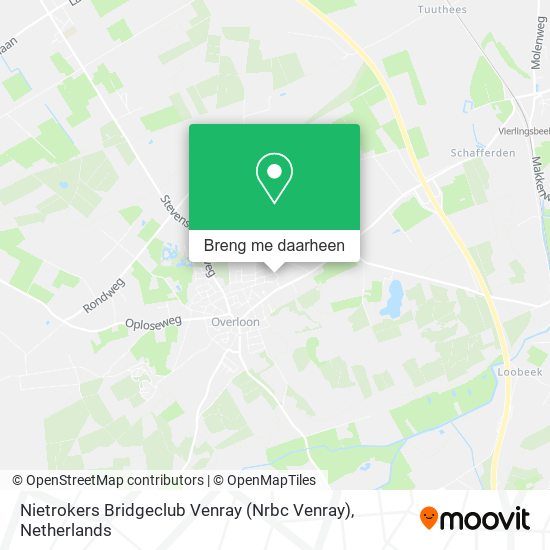 Nietrokers Bridgeclub Venray (Nrbc Venray) kaart
