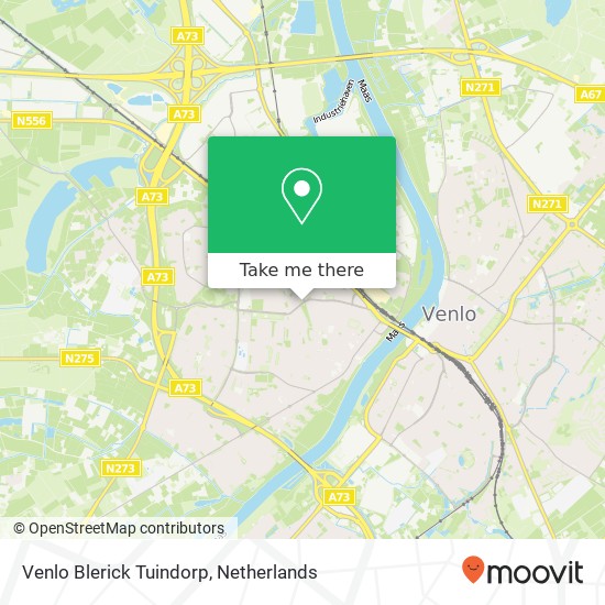 Venlo Blerick Tuindorp kaart