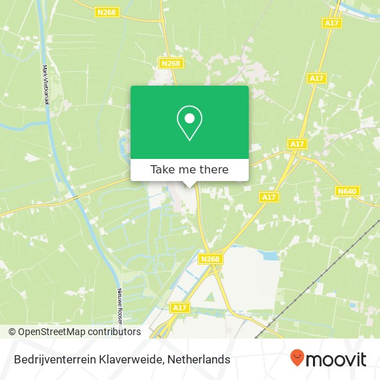 Bedrijventerrein Klaverweide kaart