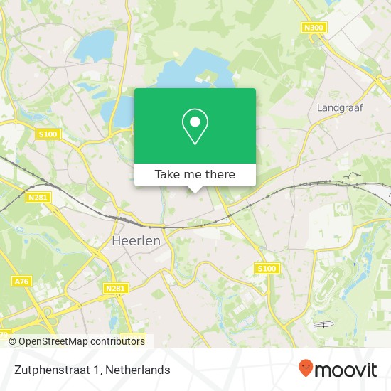Zutphenstraat 1, 6415 CH Heerlen kaart