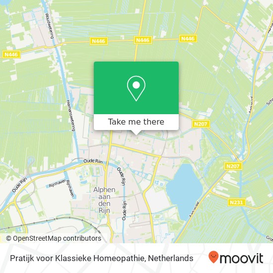 Pratijk voor Klassieke Homeopathie, Schuberthof 20 kaart