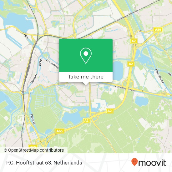 P.C. Hooftstraat 63, 5216 XN 's-Hertogenbosch kaart