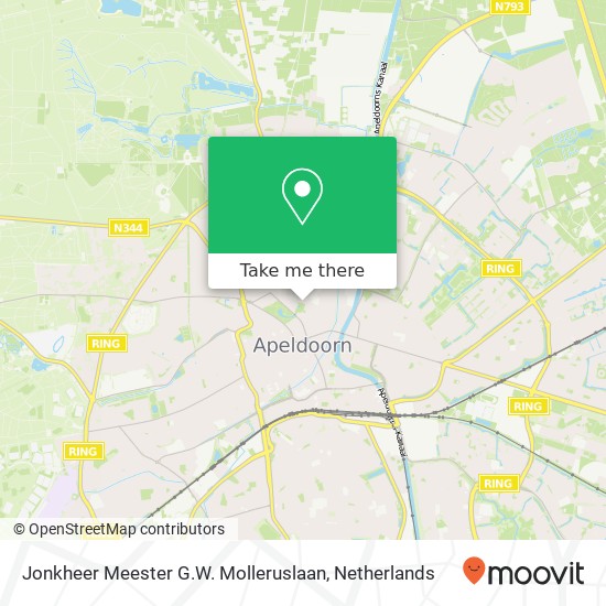 Jonkheer Meester G.W. Molleruslaan, Jonkheer Meester G.W. Molleruslaan, 7316 Apeldoorn, Nederland kaart