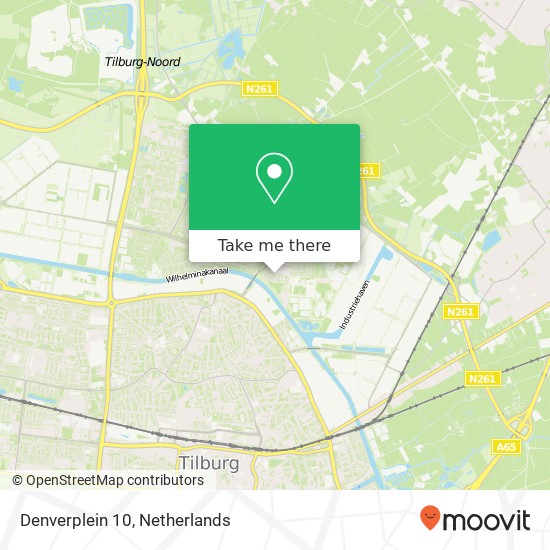 Denverplein 10, 5012 AC Tilburg kaart