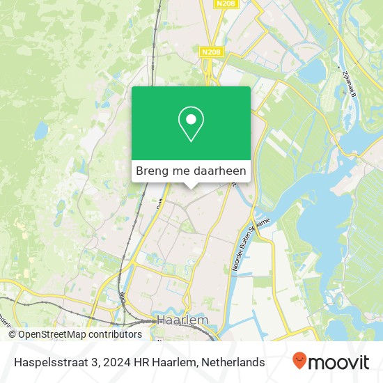 Haspelsstraat 3, 2024 HR Haarlem kaart
