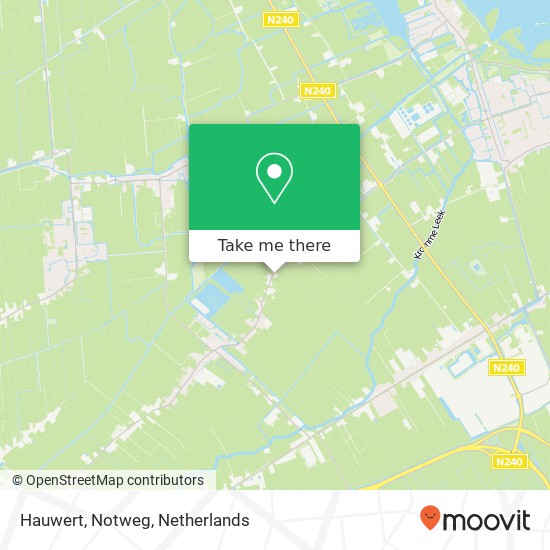 Hauwert, Notweg kaart