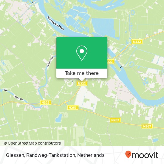 Giessen, Randweg-Tankstation kaart