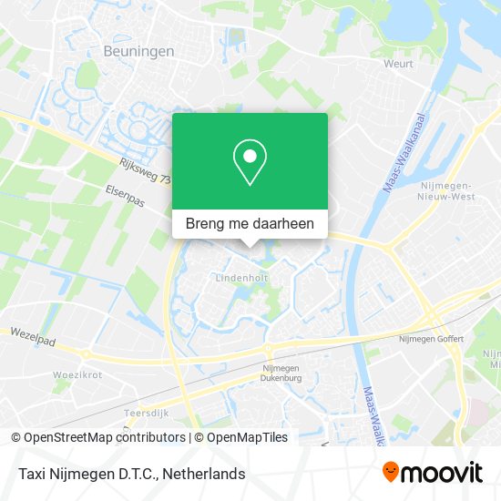 Taxi Nijmegen D.T.C. kaart