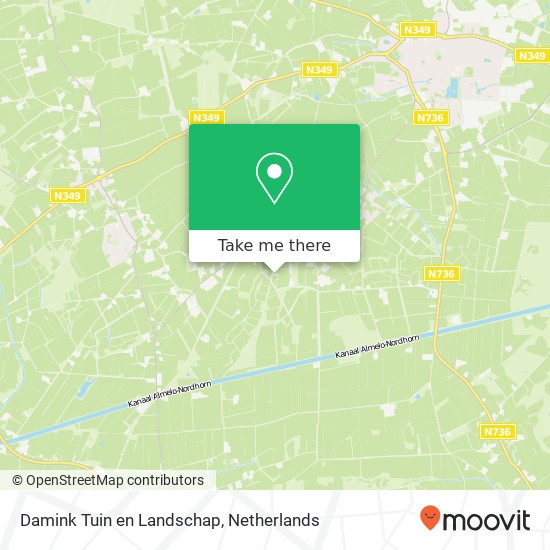 Damink Tuin en Landschap, Dennenkampsweg 3 kaart