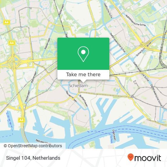 Singel 104, Singel 104, 3112 GS Schiedam, Nederland kaart