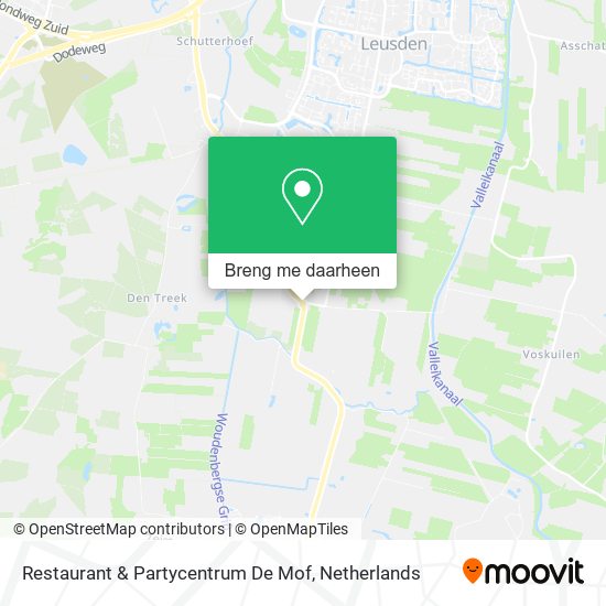Restaurant & Partycentrum De Mof kaart