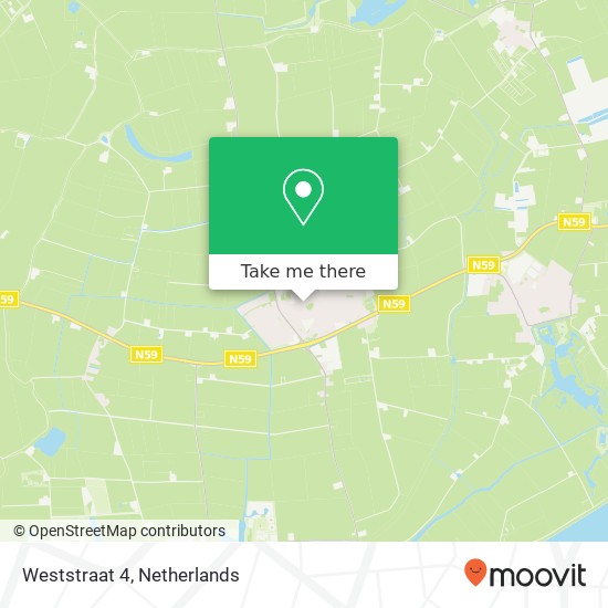 Weststraat 4, 4306 CN Nieuwerkerk kaart