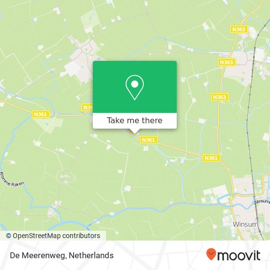 De Meerenweg, De Meerenweg, 9961 Mensingeweer, Nederland kaart