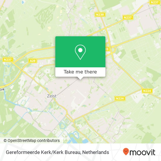 Gereformeerde Kerk / Kerk Bureau, Bergweg 92B kaart
