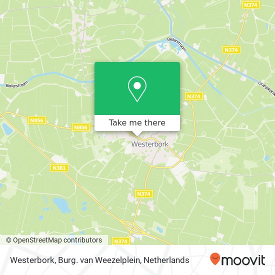 Westerbork, Burg. van Weezelplein kaart