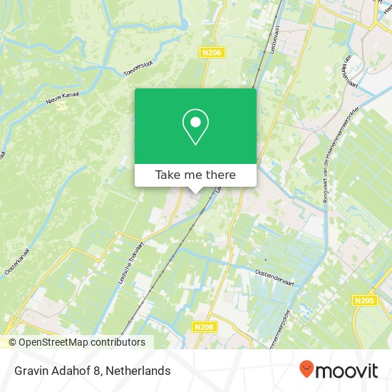 Gravin Adahof 8, 2114 DW Vogelenzang kaart