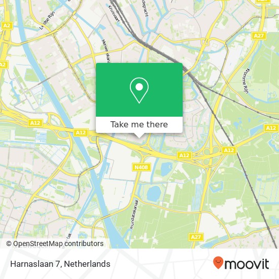 Harnaslaan 7, 3525 GE Utrecht kaart