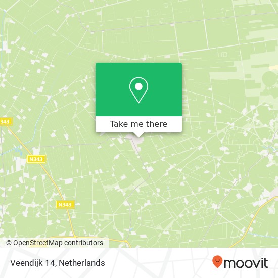Veendijk 14, 7664 VX Manderveen kaart