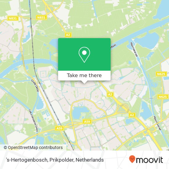 's-Hertogenbosch, Prikpolder kaart