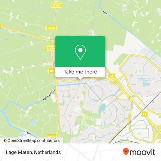Lage Maten, 3828 TA Hoogland kaart