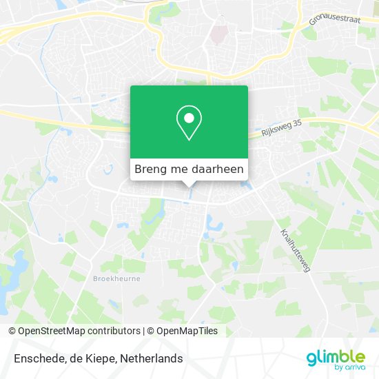 Enschede, de Kiepe kaart