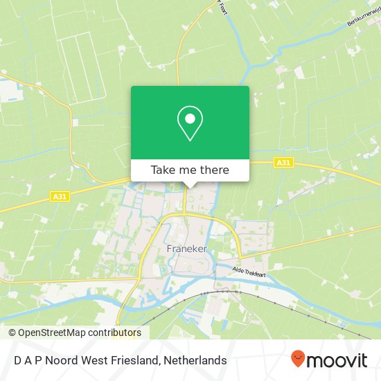 D A P Noord West Friesland, Het Want 4 kaart