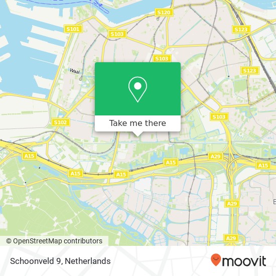 Schoonveld 9, 3085 BP Rotterdam kaart