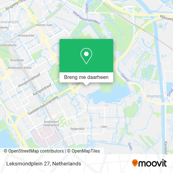 Leksmondplein 27 kaart