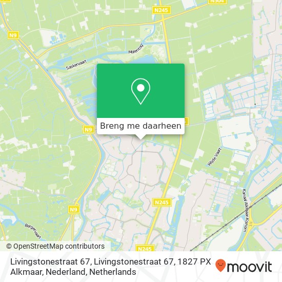 Livingstonestraat 67, Livingstonestraat 67, 1827 PX Alkmaar, Nederland kaart