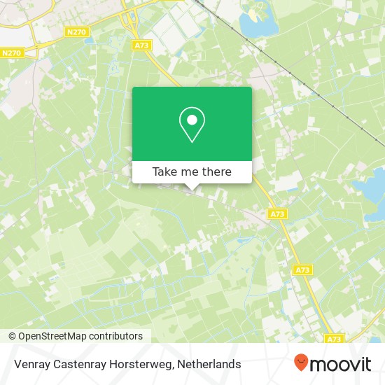 Venray Castenray Horsterweg kaart