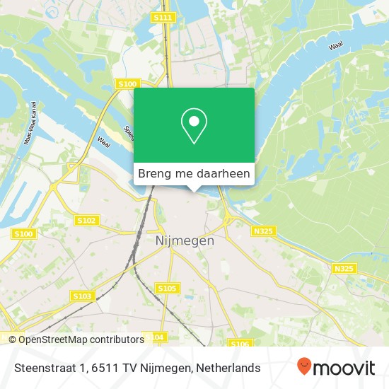 Steenstraat 1, 6511 TV Nijmegen kaart