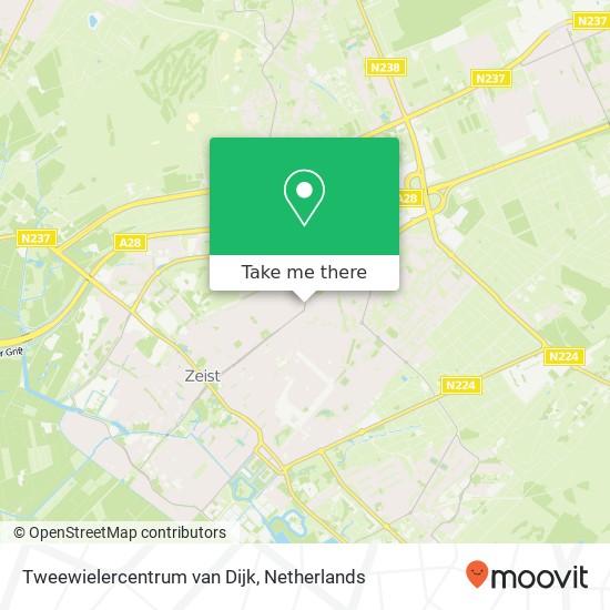 Tweewielercentrum van Dijk, Panweg 4 kaart