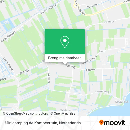 Minicamping de Kampeertuin kaart