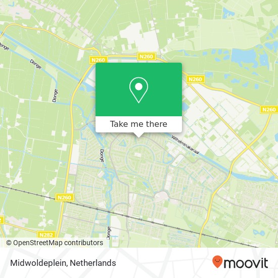 Midwoldeplein, Midwoldeplein, 5045 Tilburg, Nederland kaart