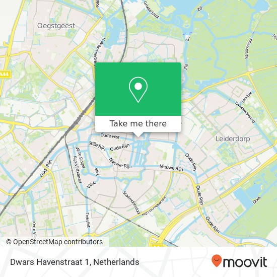 Dwars Havenstraat 1, 2312 MC Leiden kaart