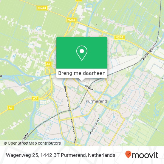 Wagenweg 25, 1442 BT Purmerend kaart