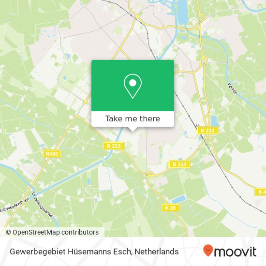 Gewerbegebiet Hüsemanns Esch kaart