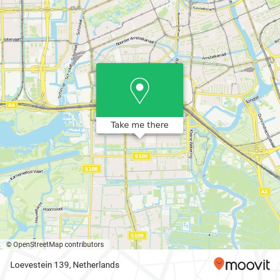 Loevestein 139, 1082 XE Amsterdam kaart