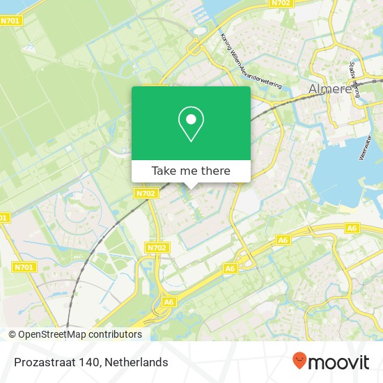 Prozastraat 140, Prozastraat 140, 1321 DL Almere, Nederland kaart