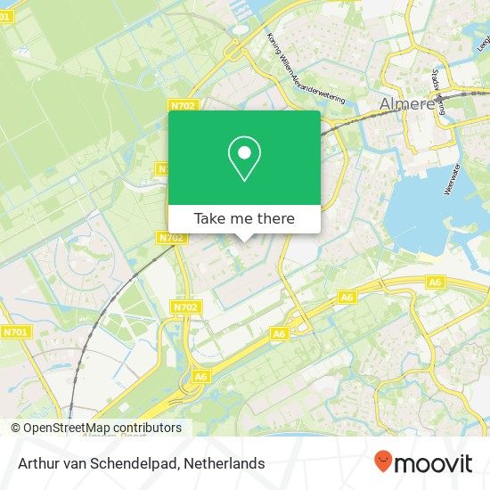 Arthur van Schendelpad, 1321 GA Almere-Stad kaart