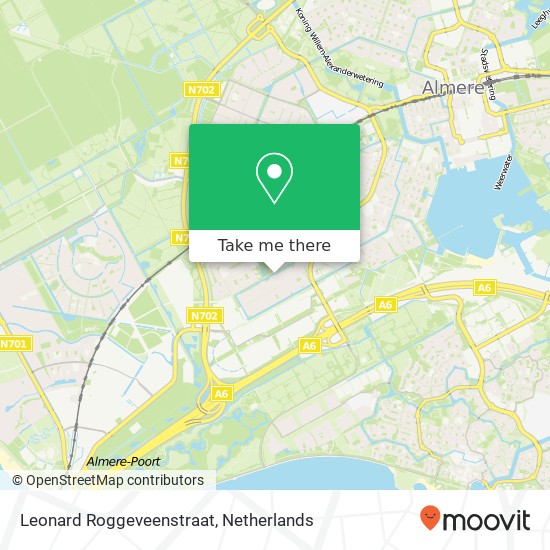 Leonard Roggeveenstraat, 1321 KP Almere-Stad kaart