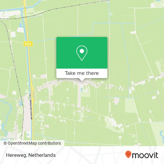 Hereweg, Hereweg, 9651 AX Meeden, Nederland kaart