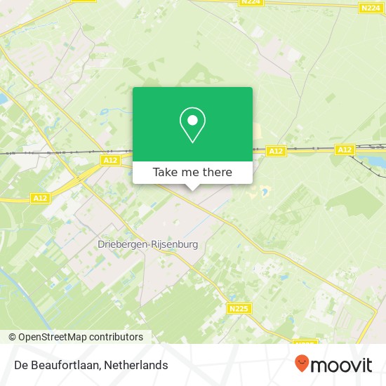 De Beaufortlaan, De Beaufortlaan, 3971 Driebergen-Rijsenburg, Nederland kaart