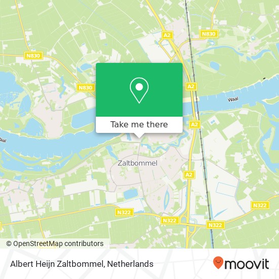 Albert Heijn Zaltbommel, Steenweg 8 kaart