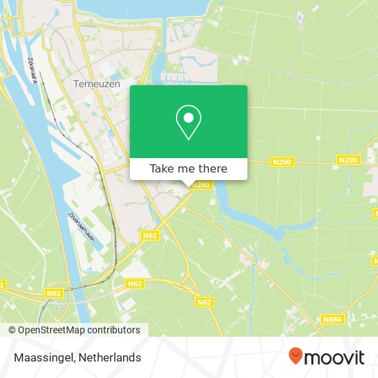 Maassingel, Maassingel, 4535 Terneuzen, Nederland kaart