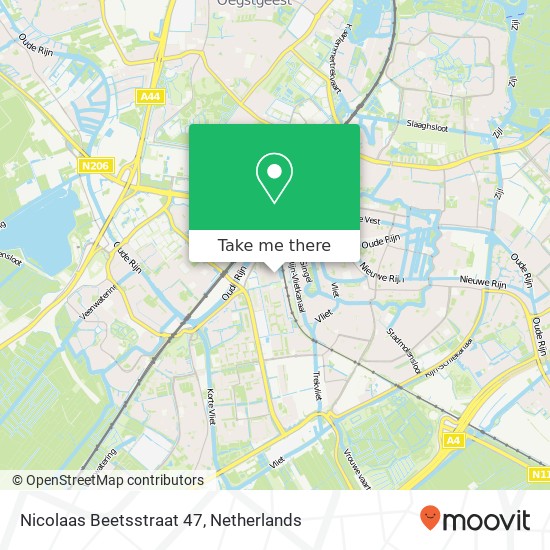 Nicolaas Beetsstraat 47, 2321 XD Leiden kaart