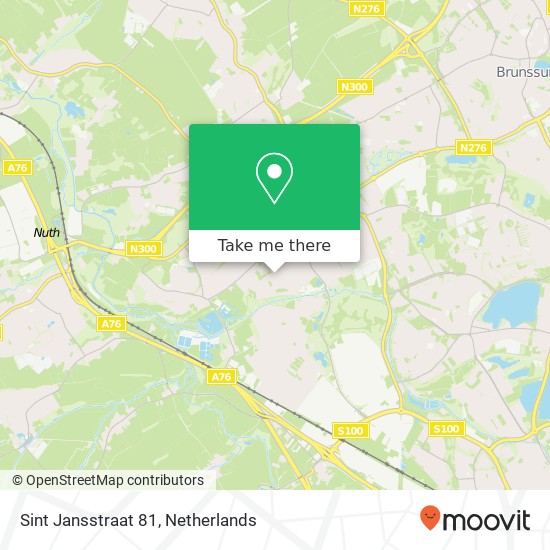 Sint Jansstraat 81, 6431 ND Hoensbroek kaart