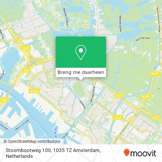 Stoombootweg 100, 1035 TZ Amsterdam kaart